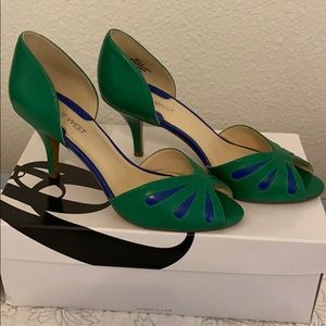 Nine West open toe work shoe
